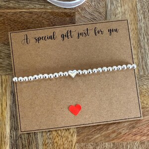 Un cadeau spécial rien que pour vous, bracelet extensible en plaqué argent avec perles, citation, anniversaire, cadeau de bracelet pour femme, boutique au Royaume-Uni