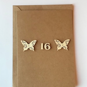Gepersonaliseerde Happy Birthday Card, Verjaardagskaart, Brown Kraft Card, Blank Inside, Vriendschap, Kaart voor haar, Kaart voor hem, UK Shop