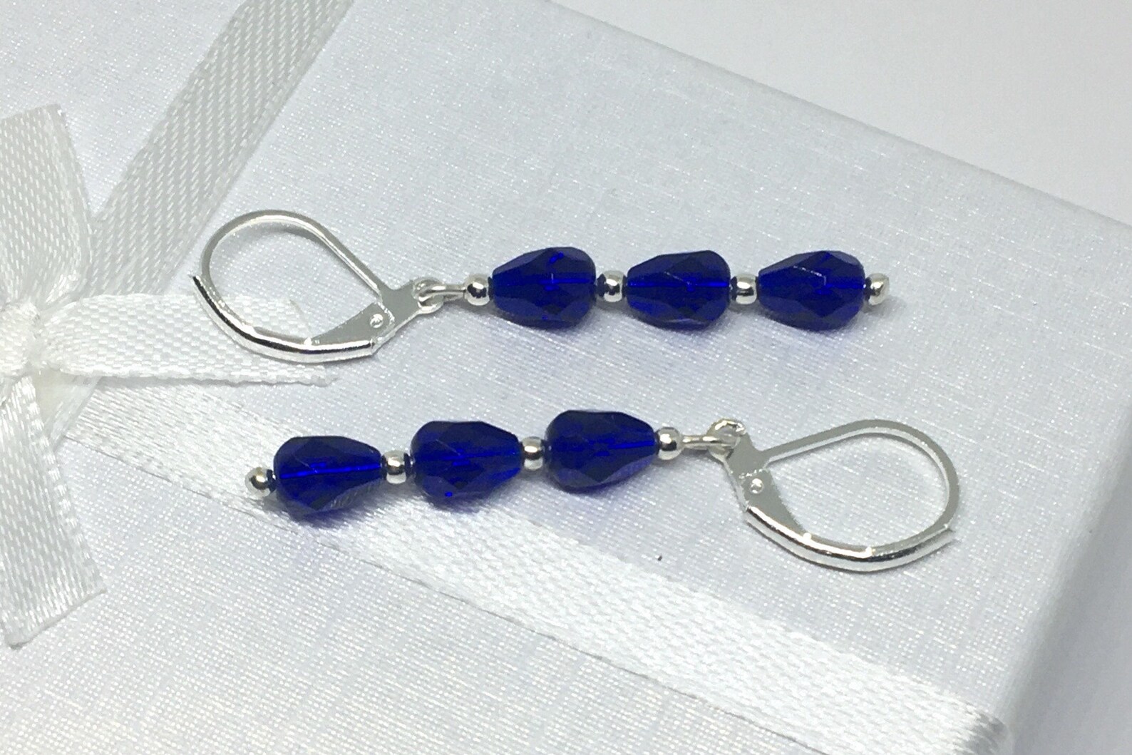 Lemmi Cobalt Blue Gold Drop Earrings main image 0