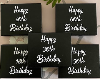 Personalisierte Geburtstagsgeschenkbox für jedes Alter - 16.18.21.30.40.50.60. - Alles Gute zum Geburtstag Schmuck Geschenkbox, Geschenk für Sie, UK