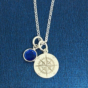 Sterling Silver Compass Necklace, Compass Necklace, Compass Charm, Compass jewelry, Silver Compass, Birthday Gift, Graduation Gift, Uk shop