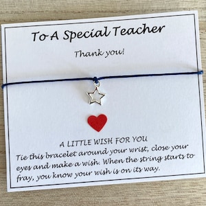 Presente especial para professores, pulseira de agradecimento para professores, presente de agradecimento para professores, presente de fim de período para professores, pulseira unissex, Reino Unido