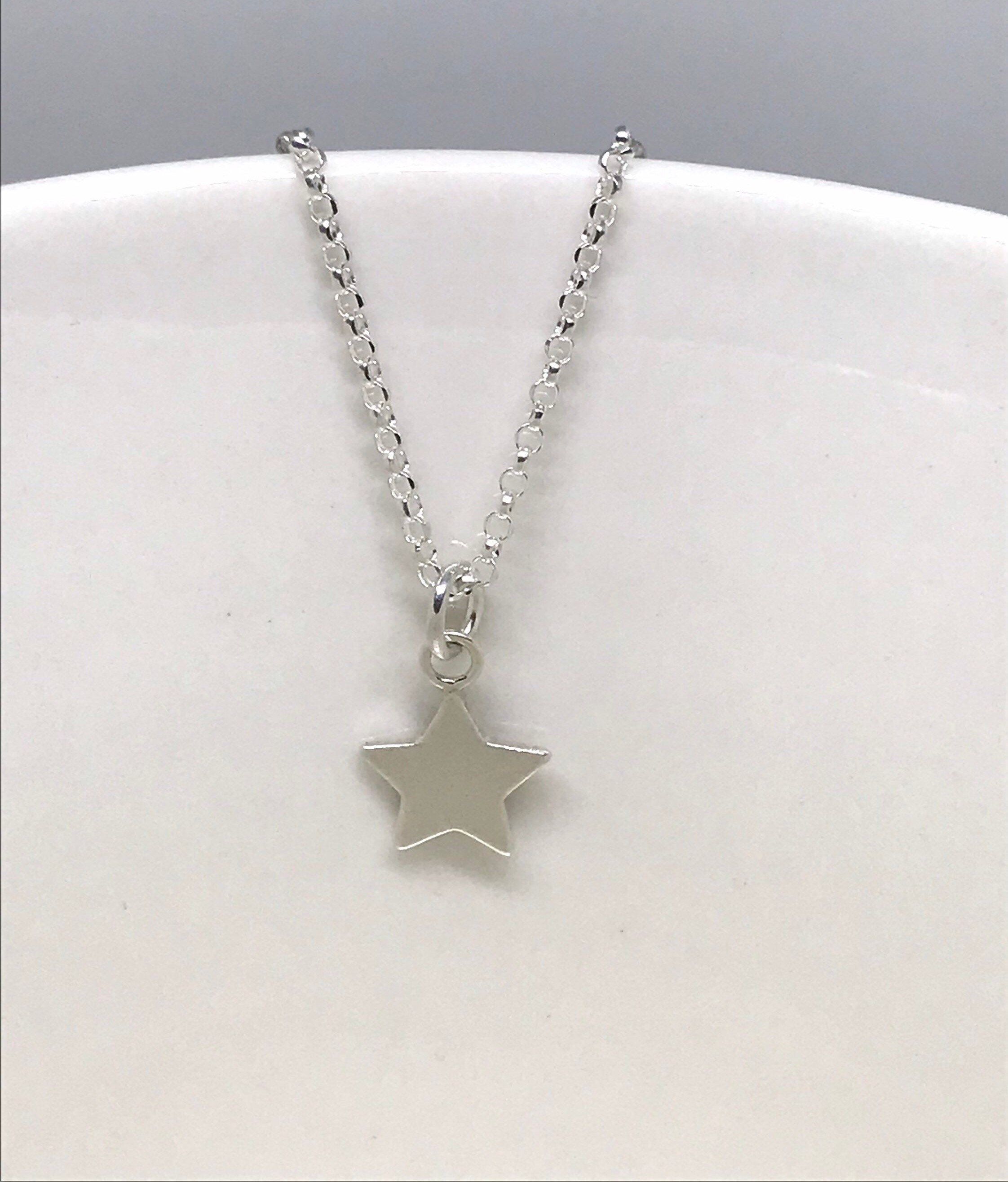Collana A Forma Di Stella In Argento 925, Catena Con Ciondolo
