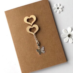 Keepsake Mariposa Encanto Tarjeta de Regalo, En blanco en el interior, Tarjeta de Keepsake personalizada, Extender sus alas, Brown Kraft Card, Amistad, Sólo para decir