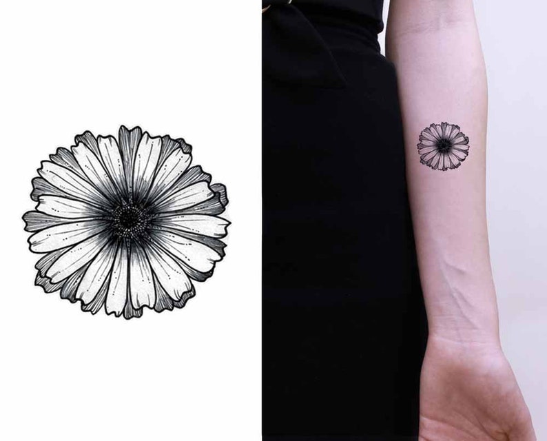 Gerbera Tattoo Vorlage