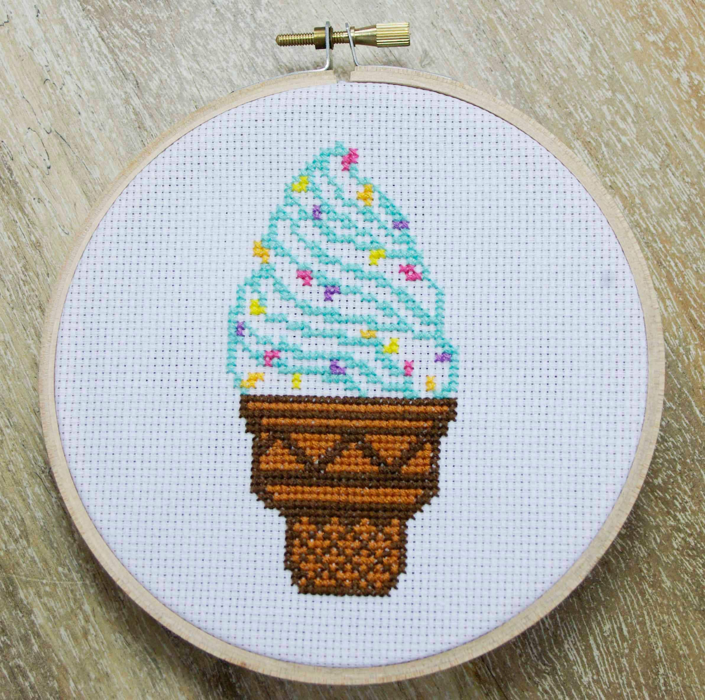 Ice Cream Sprinkles and Co. Modern Cross Stitch PDF pattern Etsy