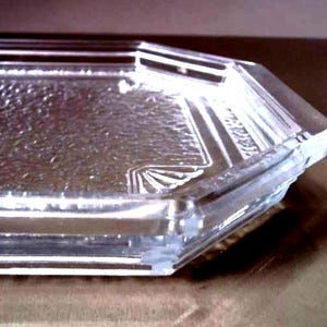 Wmf lead crystal dish Vitrine 1907, Art Nouveau lead crystal glassware, Art deco glassware serving plate, vintage glass dish, wmf cake plate
