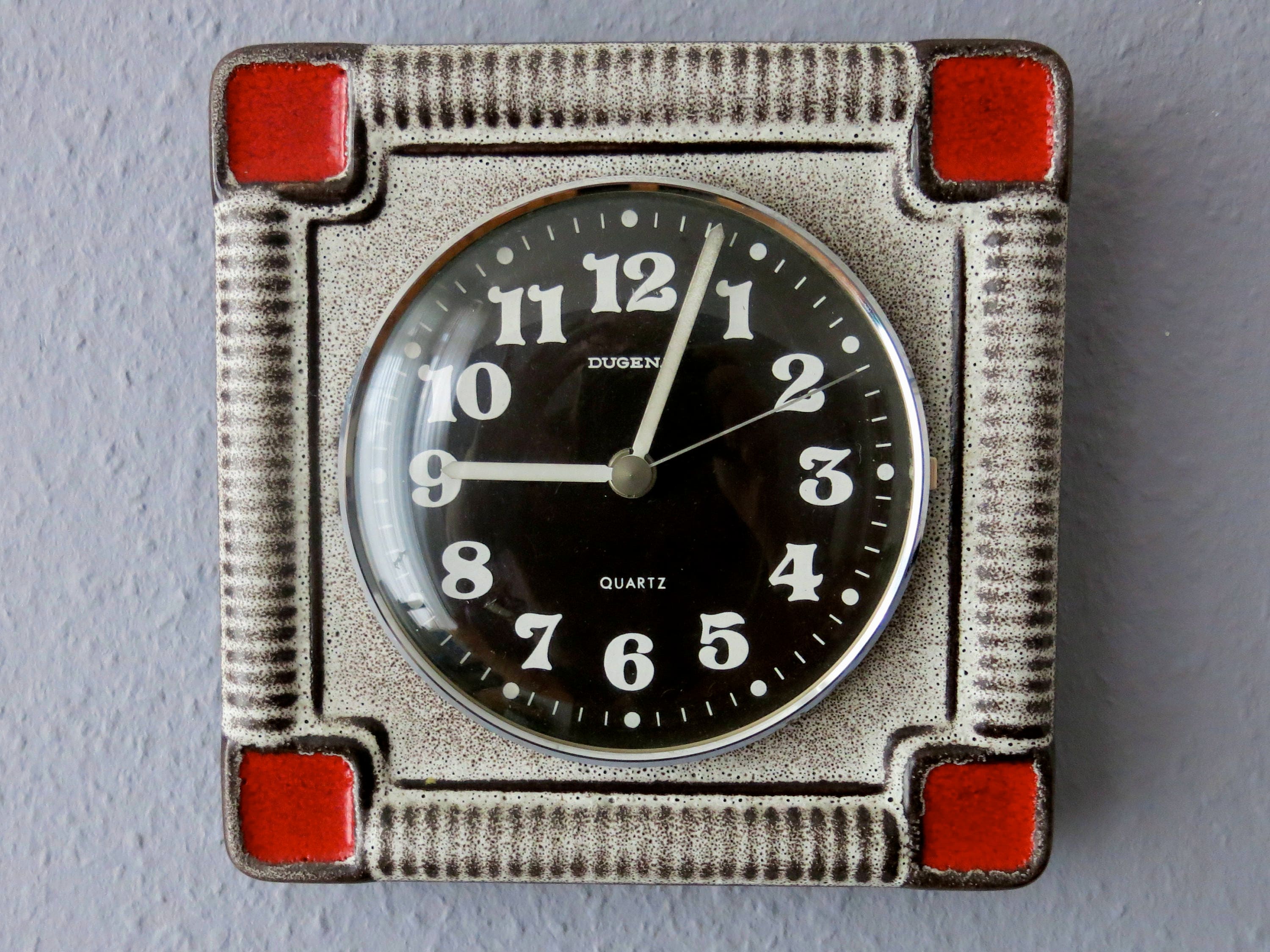 vintage German wall clock ceramic kitchen wall clock Etsy