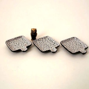 Vintage stackable ceramic ashtray Jasba series cortina, 50s design ashtray black white mid century staple ceramic ashtray rockabilly ashtray