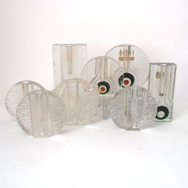 Solifleur Walther glas crystal glass vases, West German glass vase 1960s, single stalk vase, heavy glass vintage gift