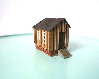 Vintage model train house, architects miniature house, mcm model railway house, miniature railway house, railroad train kit building