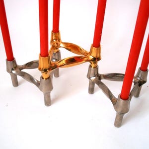Set of 3 BMF combi chandelier stackable candlesticks, set of 3 stackable candle holders, mid century candlesticks, BMF candle holders
