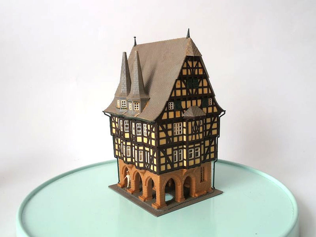 Vintage Model Train House Architects Miniature House Mcm Etsy