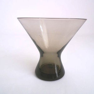 Colored glass Vase, German glass vase, smoked grey glass, mid century glass vase, tourmaline - turmalin, 60s glass vase, collectible vase
