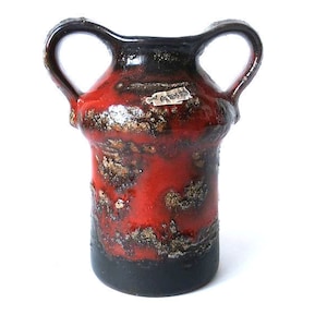 Fat lava vase, extraordinary mid century fat lava vase, west german pottery, space age vase, studio art wgp, Carstens vintage ceramic 70s