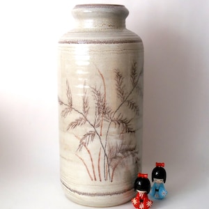 XL vintage ceramic floor vase, Bay entrance area vase, 60s 70s ceramic floor vase, mid century floor vase, west German pottery ceramic vase