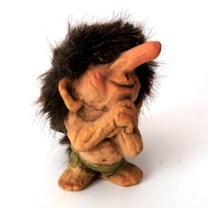Vintage Troll figurine NyForm Troll figure, toy troll figures, Troll dolls figurine puppet, medium size norwegian troll figure Ny Form