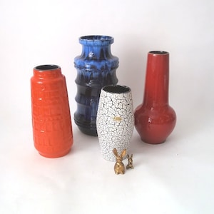 Vintage fat lava vase, mid century fat lava vase, german pottery, space age vase 60s 70s, atomic age vase, wgp, vintage ceramic 70s
