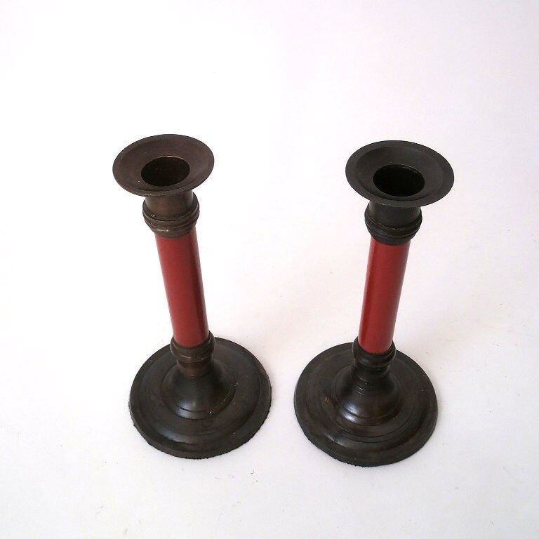 Vintage Boho Candlestick Holder, Set of Two Candlestick Holders ...