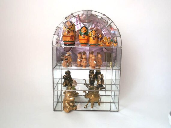 Glass mirror 2024 curio cabinet