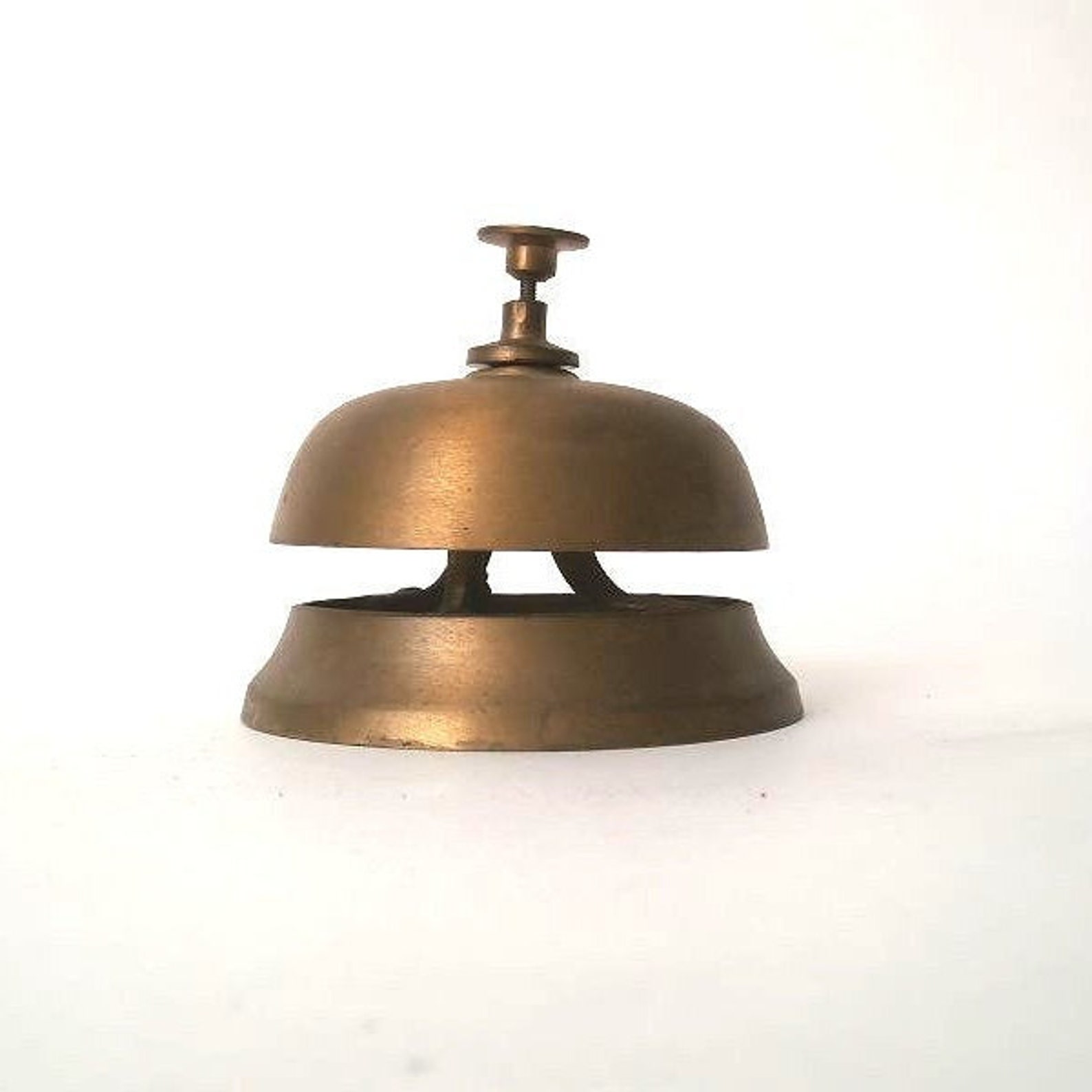 Vintage tabletop bell brass table desk bell office table Etsy