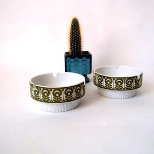 Set of two vintage porcelain ashtrays, mid century ashtray made in West Germany, 1970s, porcelain ashtray Thomas Rosenthal