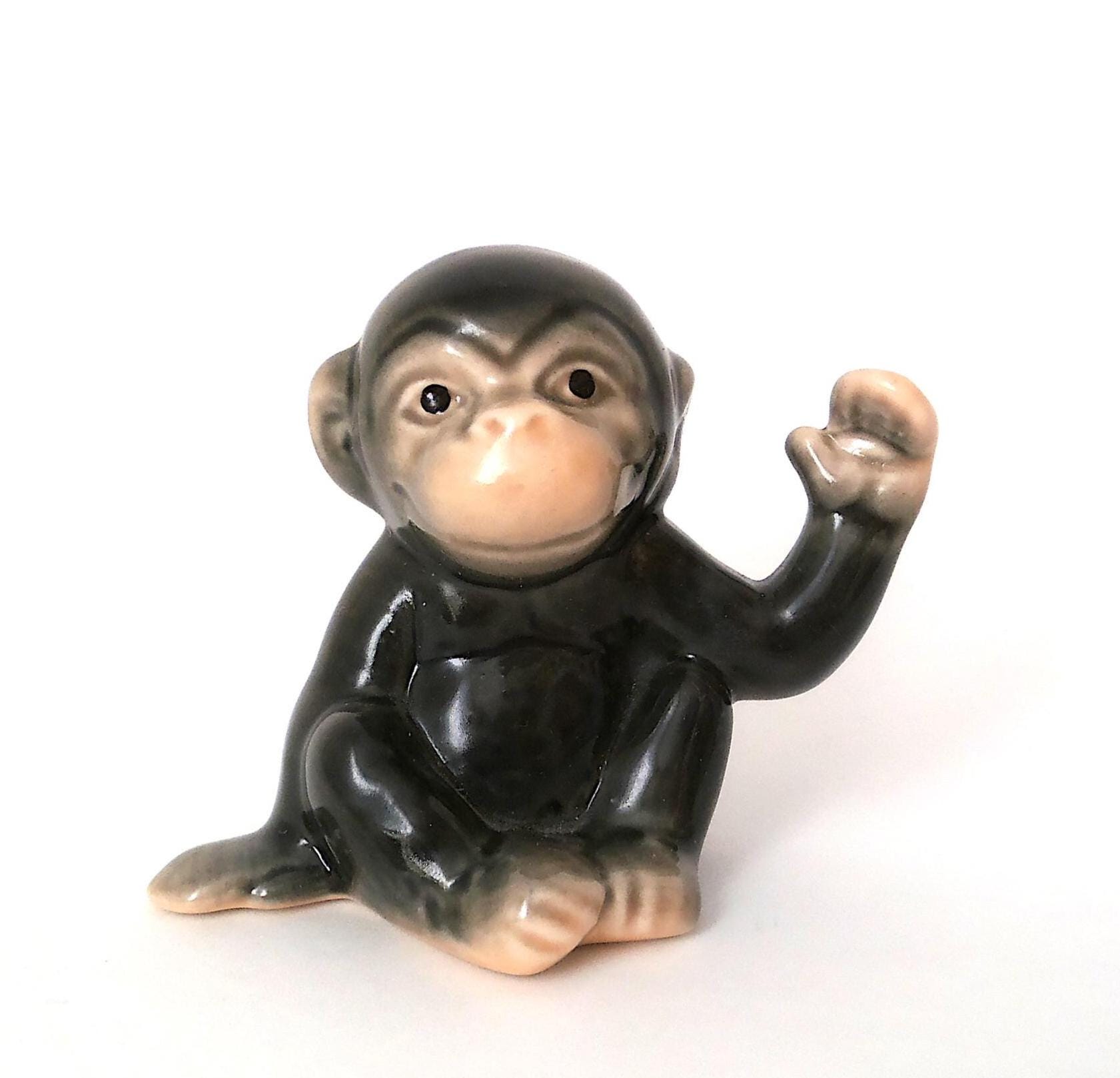 Vintage Goebel Porcelain Monkey, West Germany 60s 70s, German