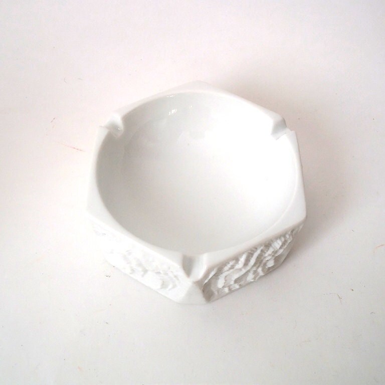Vintage Porcelain Ashtray, Mid Century Ashtray, Made in West