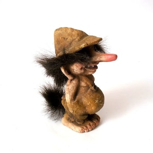 Vintage Troll figurine NyForm Troll figure, toy troll figures, Troll dolls figurine puppet, medium size norwegian troll figure Ny Form
