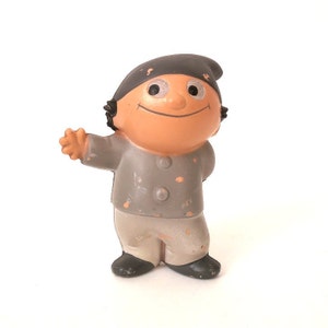 Rubber doll Mainzelmännchen, German television ZDF promotional advertising figure, Goebel dwarf figur, male imp, gnome, brownie, goblin