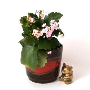 70s vintage ceramic planter, indoor plant pot, flower pot, German pottery, mid century modern, home decor, fat lava, indoor gardening