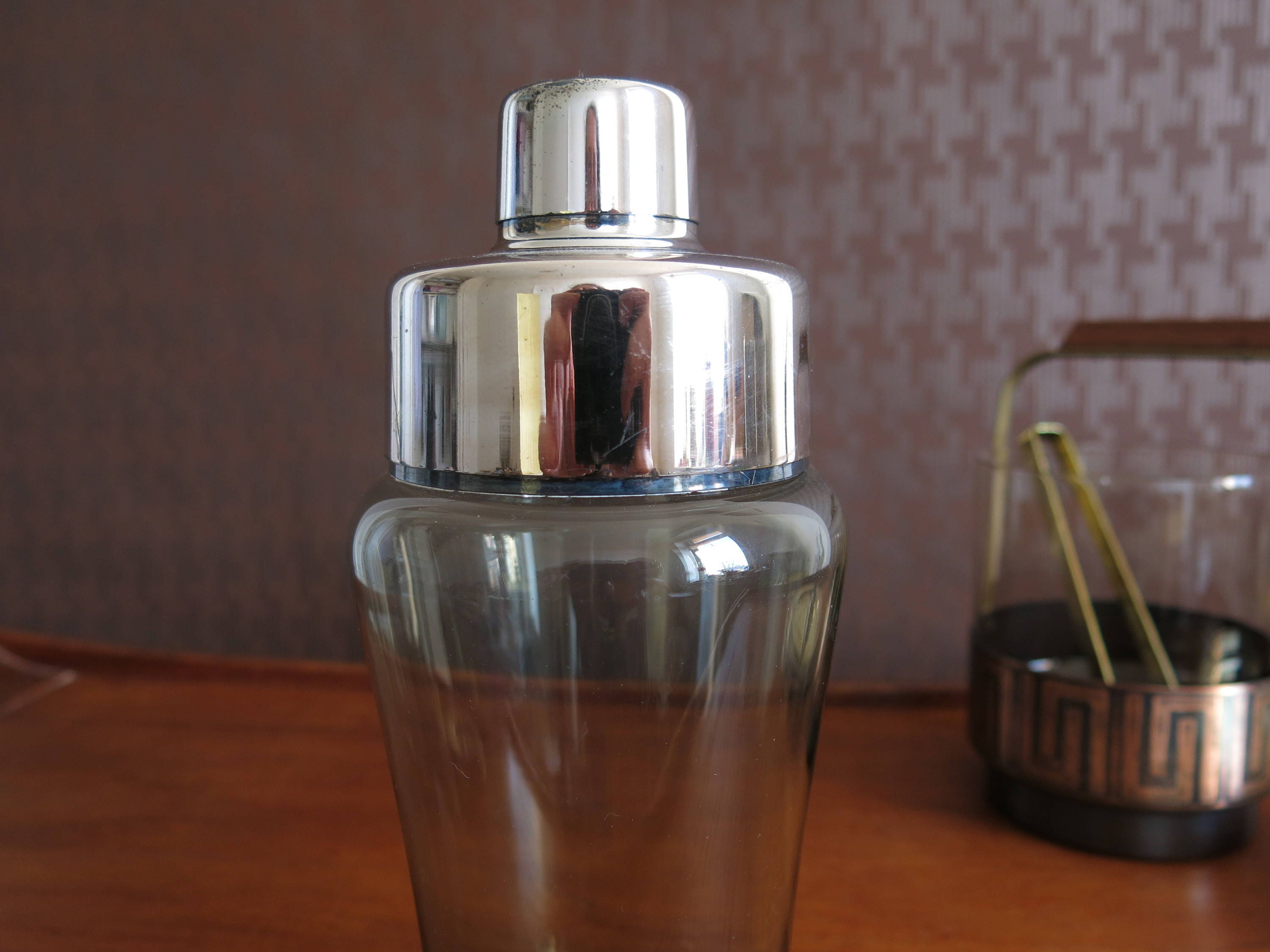 Vintage cocktail mixer Martini shaker silver plated Etsy