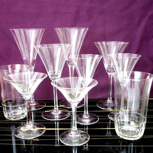 Vintage crystal glass glasses Zeus series, decor silver lining, design by Otto Rakel , produced by united Lausitzer Glaswerke (VLG) 1940s