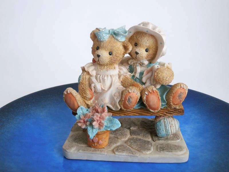 Vintage Cherished Teddies Figurine Tracie and Nicole Priscilla