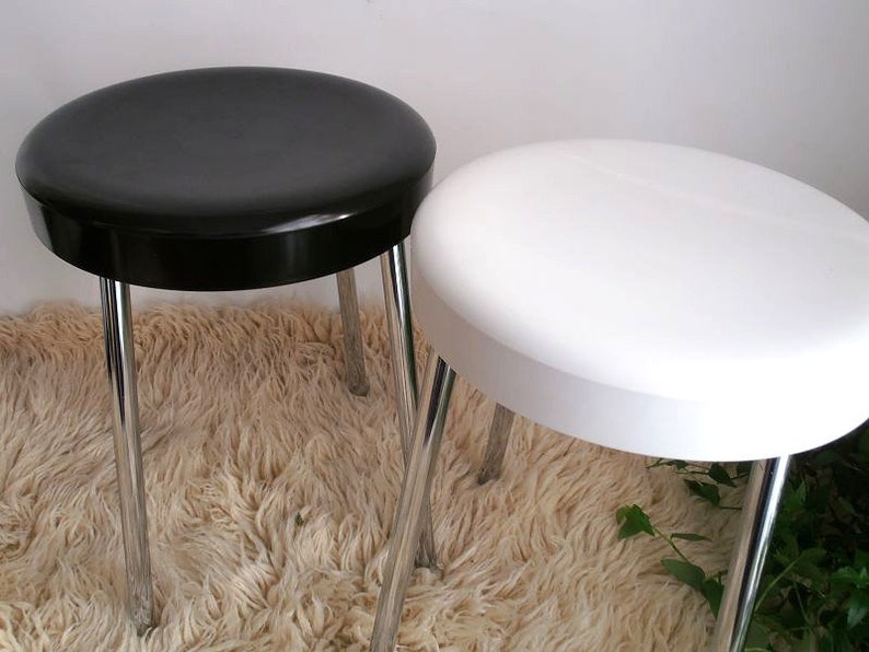 modern interior Mid century plant table indoor plant stand vintage plant side table italy Carrara Matta 70s stool small furniture stool