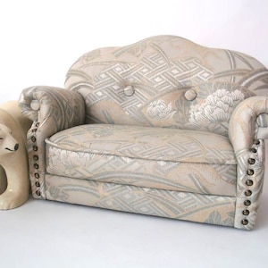 Vintage doll sofa, doll armchair, miniature furniture for dolls, double seat sofa, twin seat sofa, fashion doll sofa, dollhouse furniture