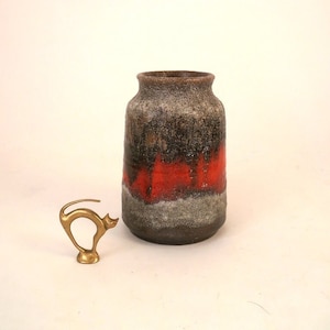 Vintage fat lava vase Carstens ceramic vase, mid century vase, german pottery vase, space age vase, wgp, vintage ceramic vase