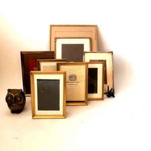 Vintage brass / bronze silver plated picture frames, vintage art deco frames, Art Nouveau style picture frame, 60s table picture frame