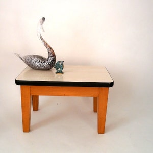 Mid century plant table, plant bench, side table formica, Germany 1960s mid century modern interior small furniture, indoor plant stand