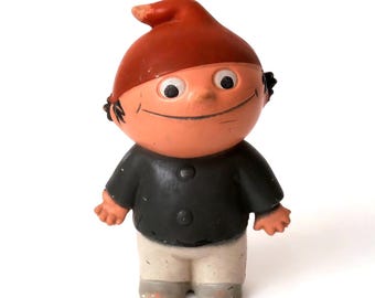 1970 ZDF Mascot Mainzelmannchen Rubber Figurine Germany - Etsy