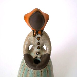 Vintage ceramic vase made by JIE Verkstad Sweden design Elsi Bourelius, mid century modern pottery studio art vase, soli fleur ceramic vase