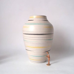 XL Vintage floor vase, entrance area vase, 50s ceramic floor vase, mid century  floor vase, west german pottery clay vase,  60s