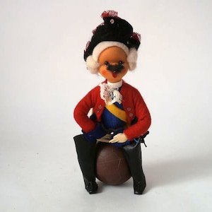 Vintage doll figurine, GDR doll figures, Baron Munchausen clothing figurine, puppet, dresdner art doll, handmade doll, fairy tale doll