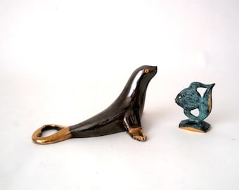Vintage bottle opener, seal animal bottle opener, bar gift, rustic bar, 60s bar, vintage bottle opener seal, mid century figur bottle opener