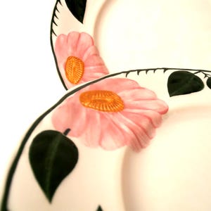 Set of two vintage Villeroy & Boch Wild Rose cake plates, mid century porcelain cake plates Wild Rose dessert plates, farmhouse dish