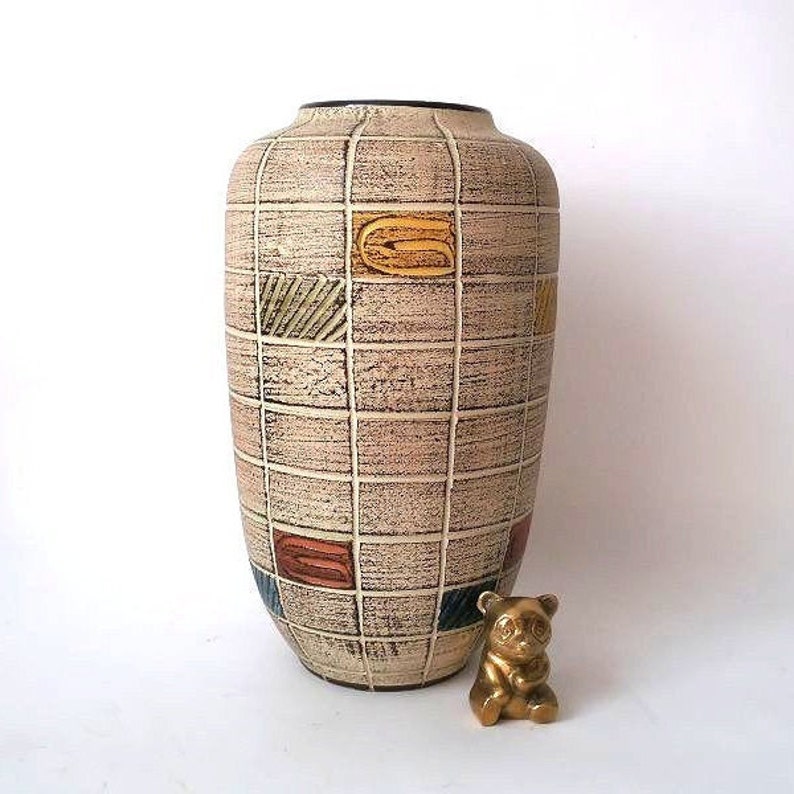 XL Vintage floor vase entrance area vase 60s ceramic floor Etsy