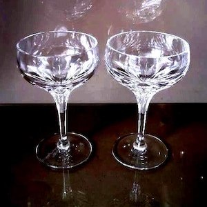 Vintage lead crystal liqueur bowls, mid century liqueur glass , set of 2 crystal Nachtmann liqueur bowls, mcm German lead crystal glas