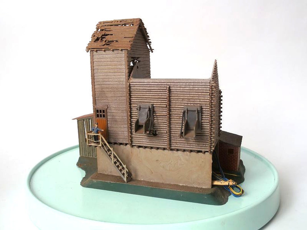 Vintage Model Train House Architects Miniature House Mcm Etsy