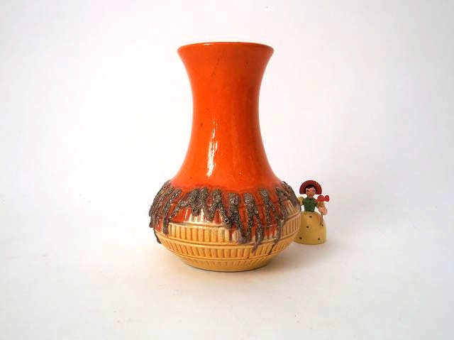 Vintage  fat lava vase Jasba, mid century modern fat lava vase West German pottery, space age vase, wgp vintage ceramic 70s vase