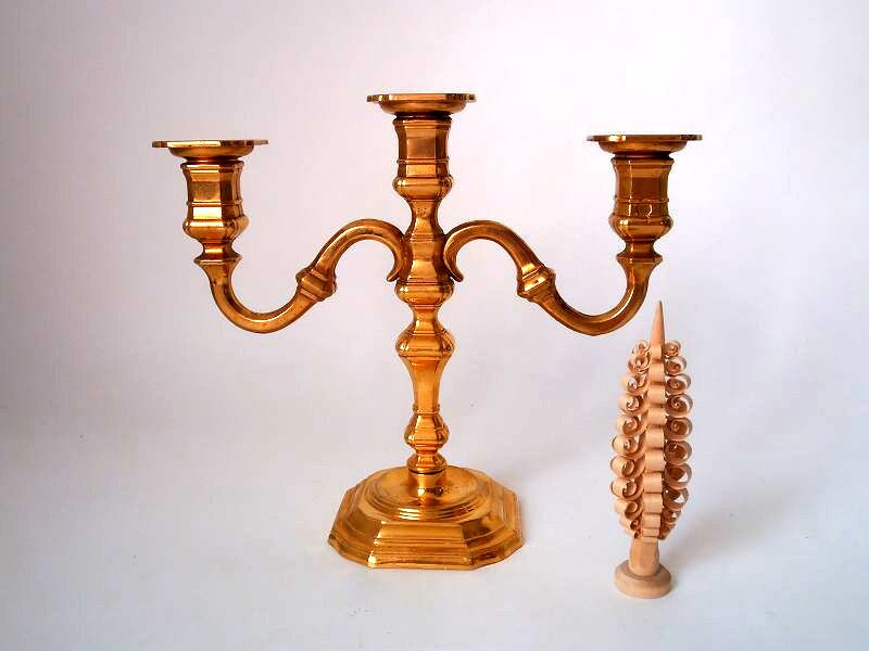 Vintage brass chandelier mid century brass candle holder Etsy